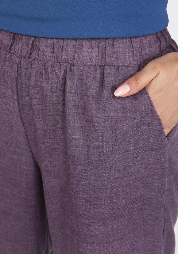 Брюки широкие из хлопка на резинке шир.  580, рис. 16