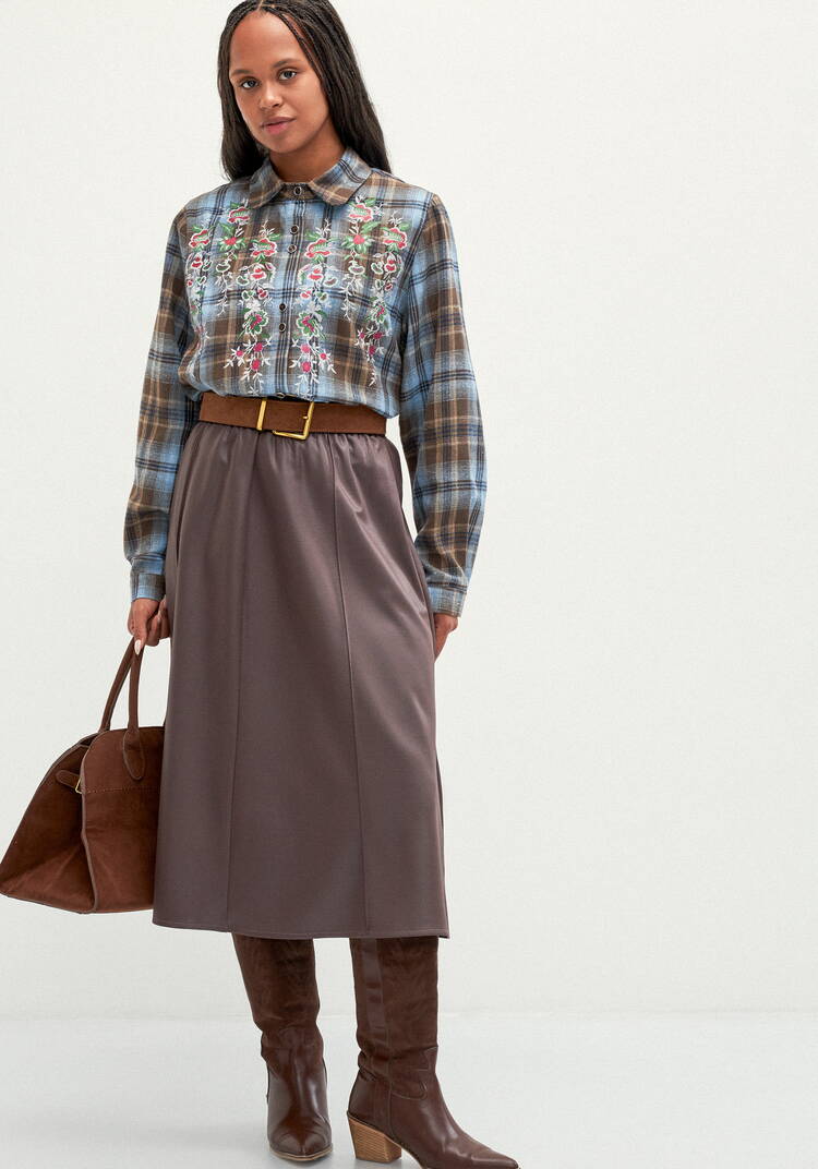 Юбка А-образного кроя трикотажная шир.  750, рис. 6