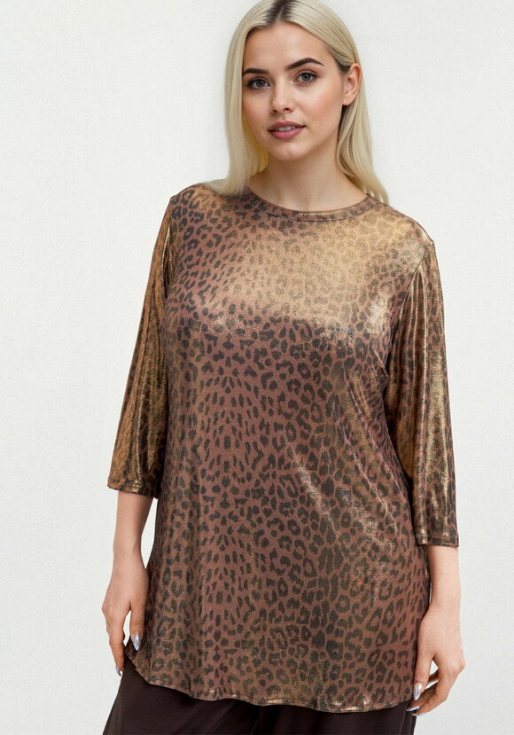 Блуза из ткани с голографическим принтом шир.  580, рис. 20