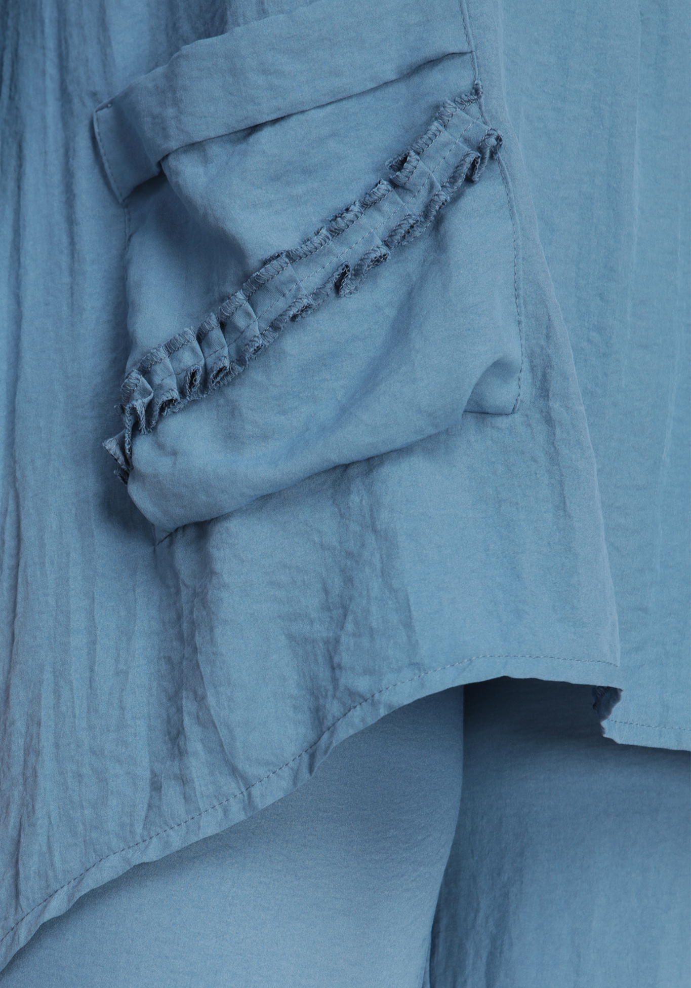 Костюм-двойка: удлиненная блуза и брюки, размер 50, цвет индиго - фото 6