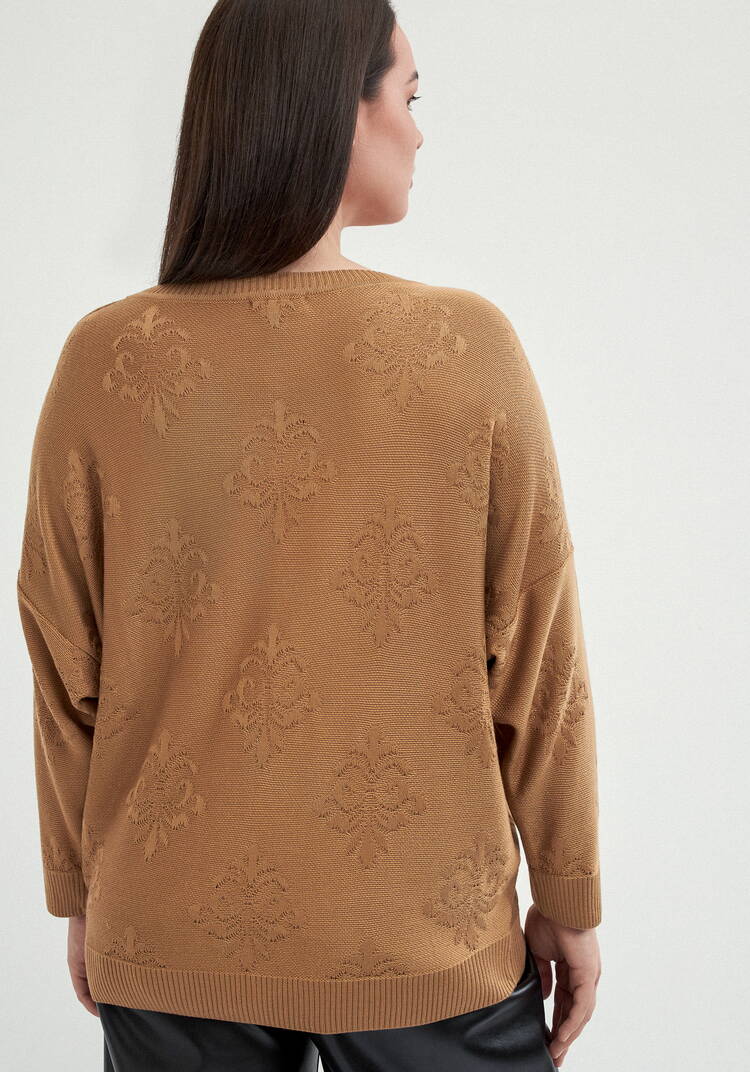 Джемпер структурной вязки свободного силуэта шир.  750, рис. 11