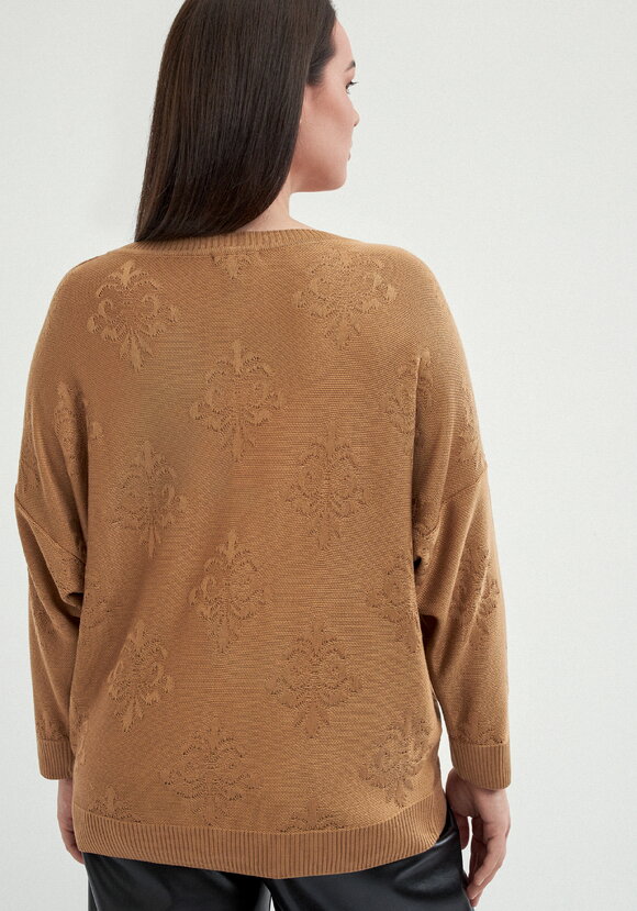 Джемпер структурной вязки свободного силуэта шир.  580, рис. 11