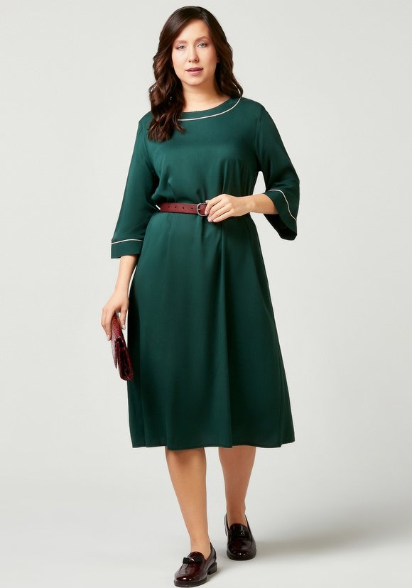 Платье миди с кантом шир.  580, рис. 21