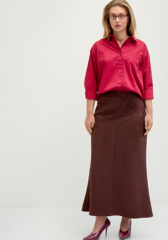 Рубашка оверсайз со спущенным плечом шир.  580, рис. 20