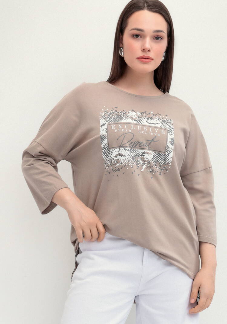 Туника с принтом на груди шир.  750, рис. 18