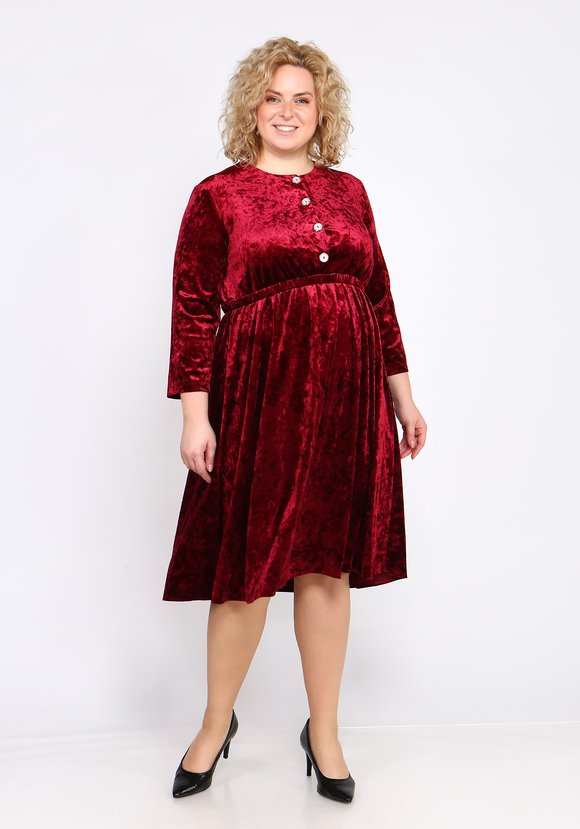 Платье из мраморного велюра шир.  580, рис. 13