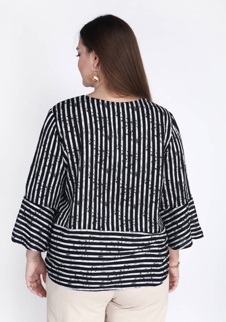 Блуза с декоративным бантом и рукавом 3/4 шир.  750, рис. 6