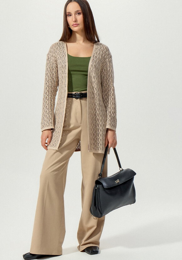 Кардиган ажурной вязки шир.  580, рис. 2