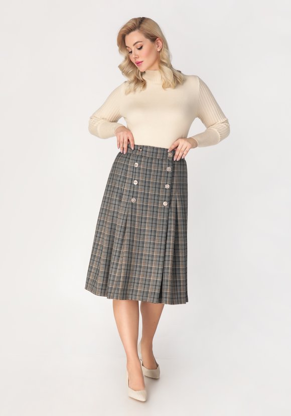 Юбка со складками на запах шир.  580, рис. 4