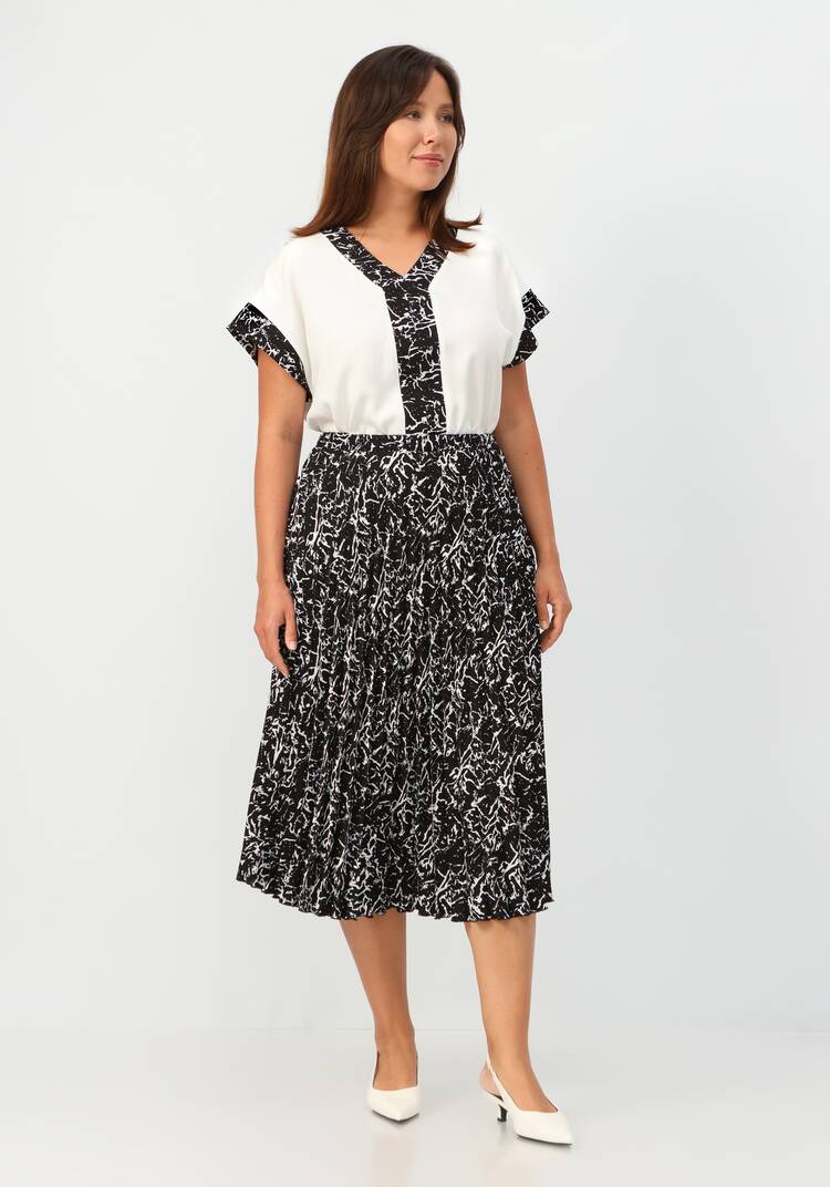 Юбка гофре с геометрическим принтом шир.  750, рис. 7