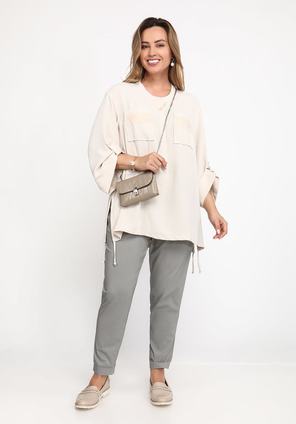 Блуза из жатой вискозы шир.  580, рис. 1