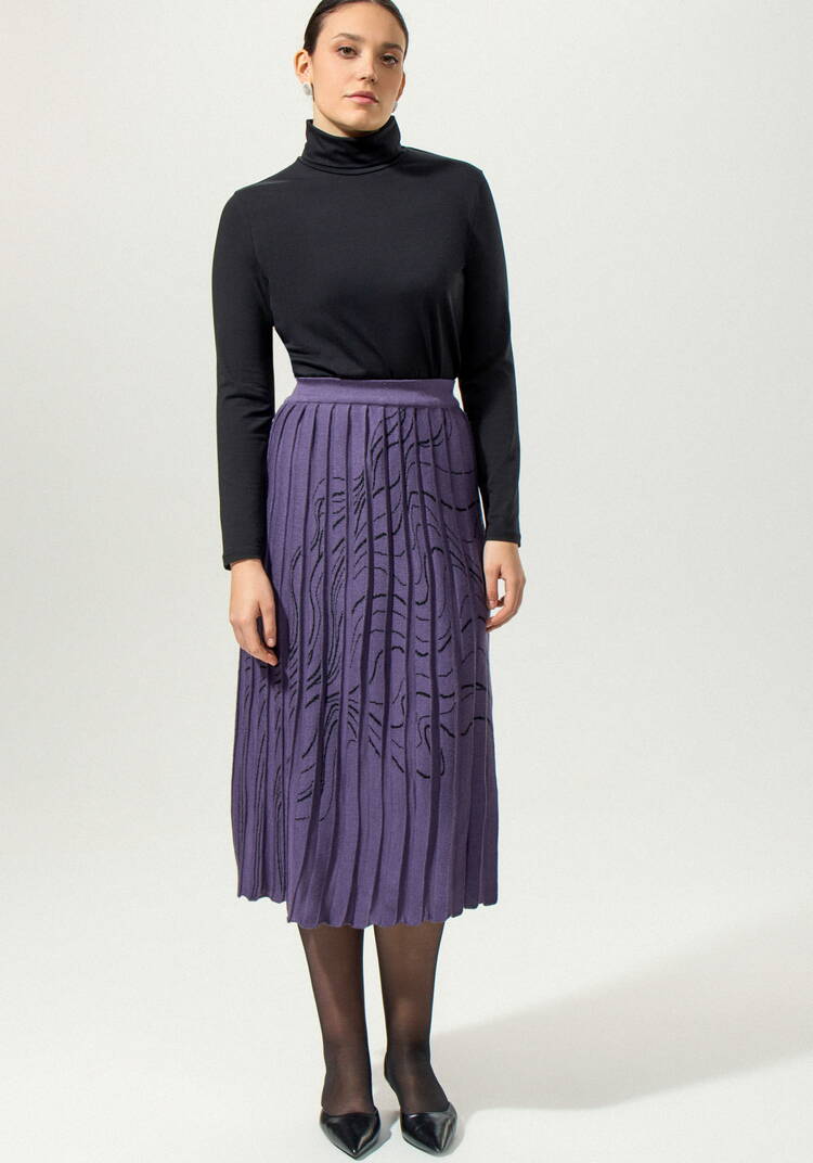 Юбка плиссе с абстрактным рисунком шир.  750, рис. 3