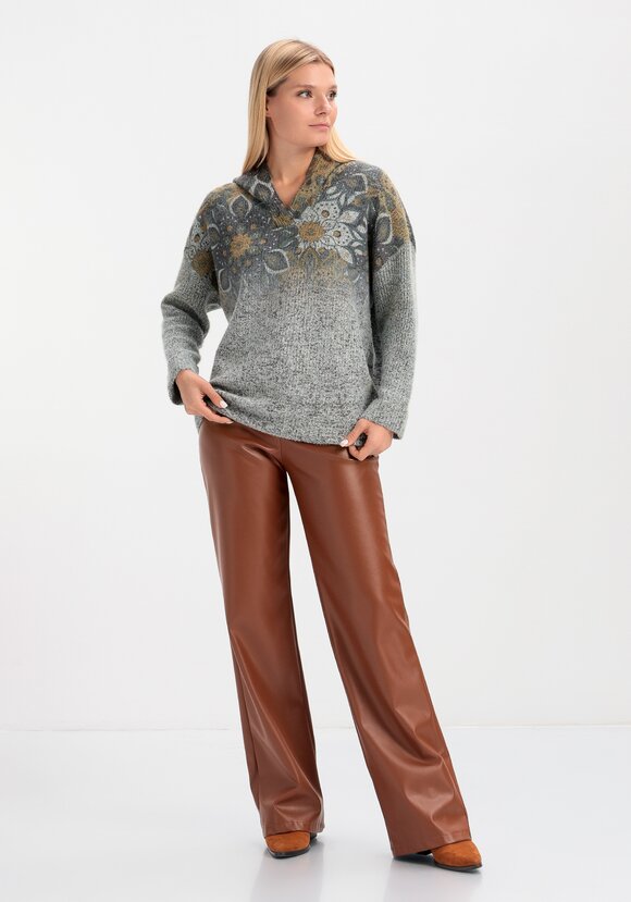 Джемпер Цветочное наслаждение шир.  580, рис. 8