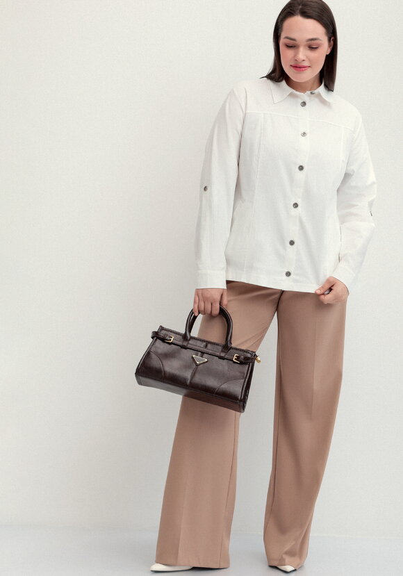 Рубашка хлопковая с патами на рукавах шир.  580, рис. 13