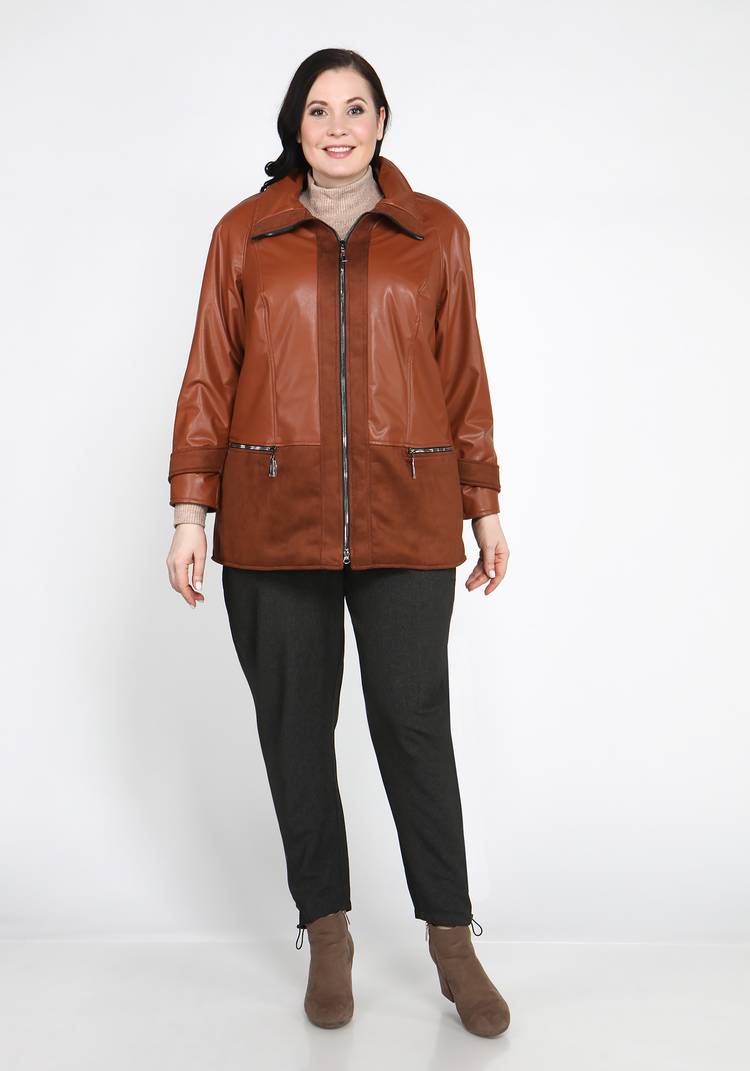 Куртка из экокожи на молнии шир.  750, рис. 9