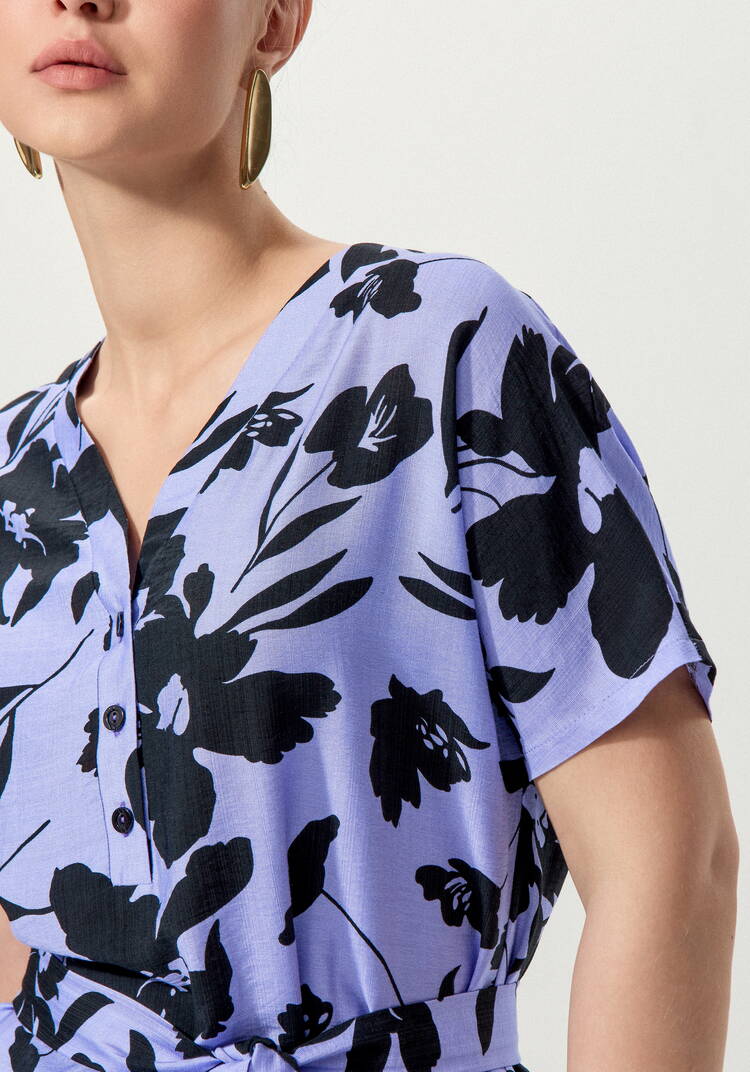 Туника на пуговицах с принтом шир.  750, рис. 22