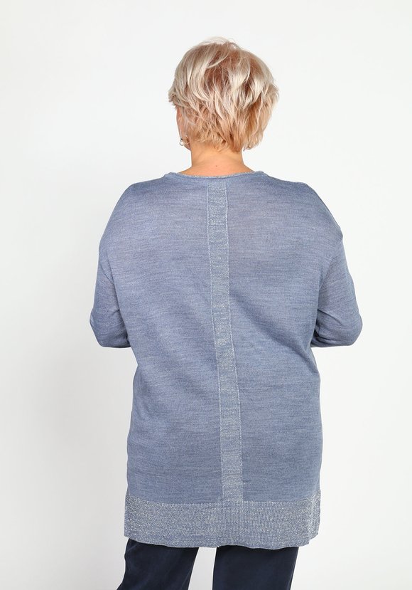 Туника однотонная с люрексом шир.  580, рис. 3