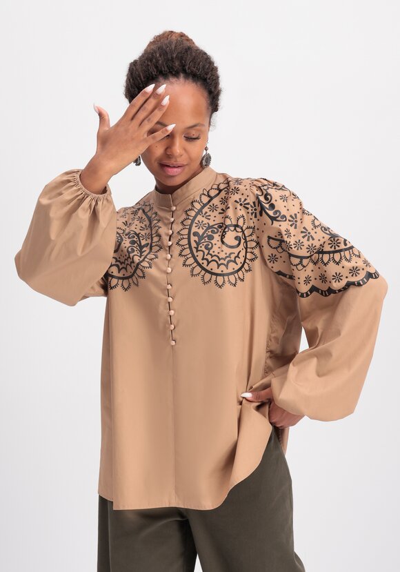 Блуза с этническим принтом шир.  580, рис. 15