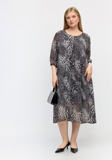 Туника с леопардовым принтом свободного кроя