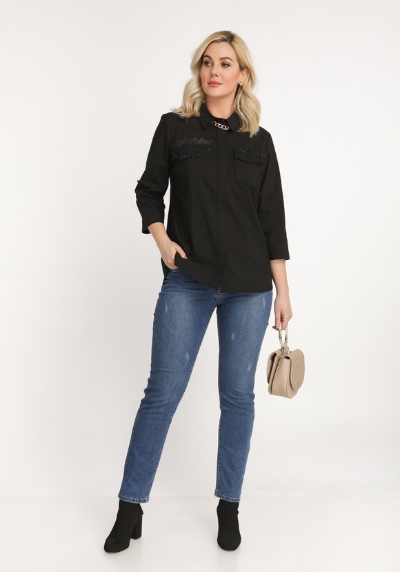 Рубашка украшенная бисером шир.  580, рис. 7