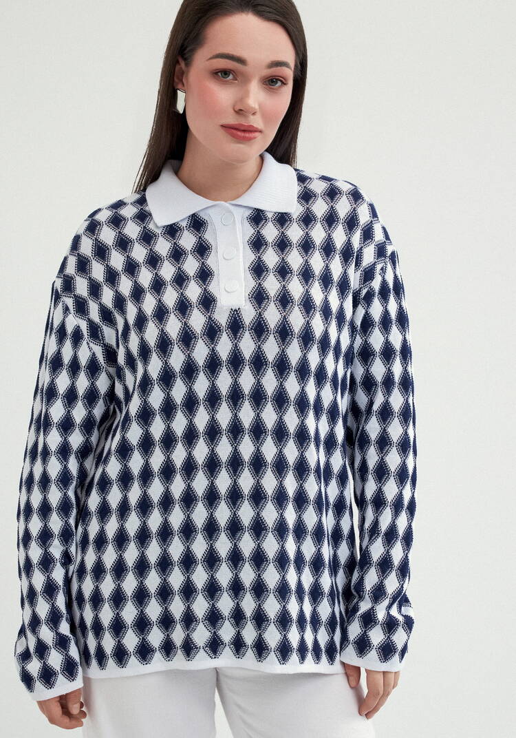 Джемпер структурной вязки с ажуром шир.  750, рис. 4