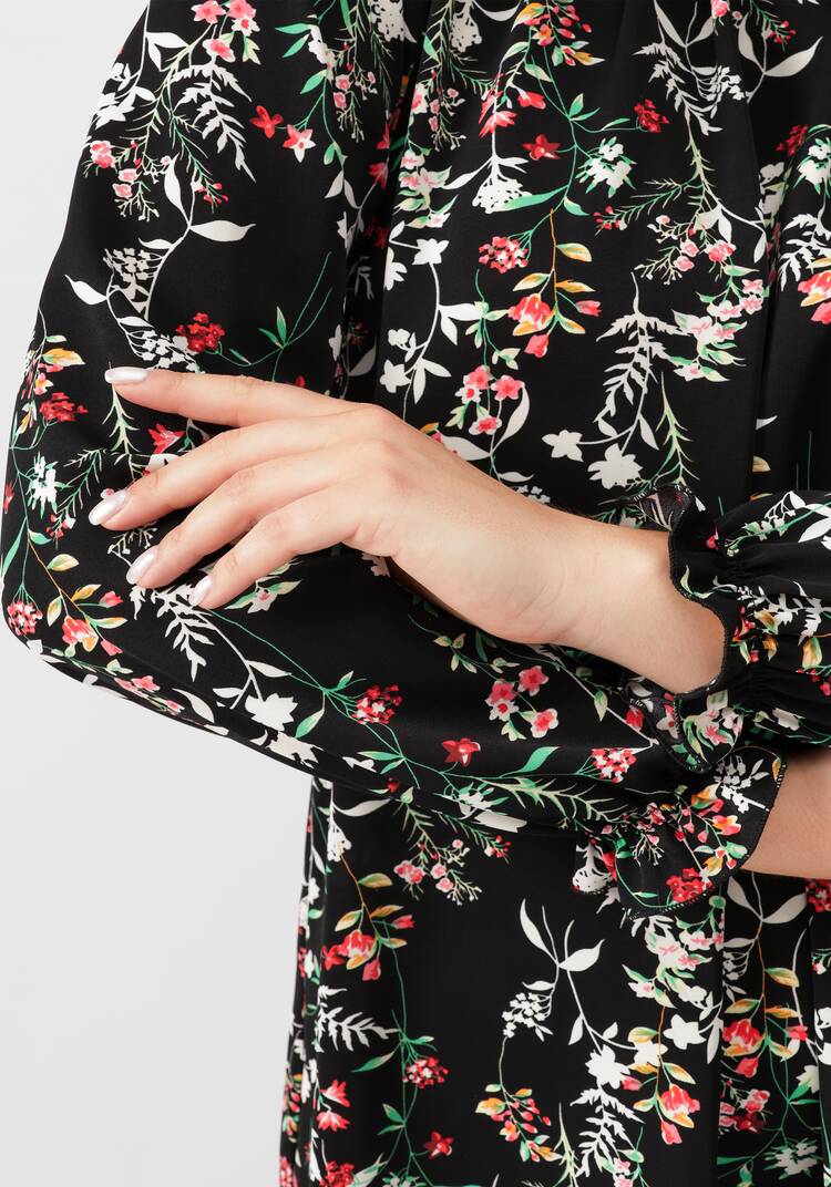 Блуза с цветочным принтом свободного кроя шир.  750, рис. 13