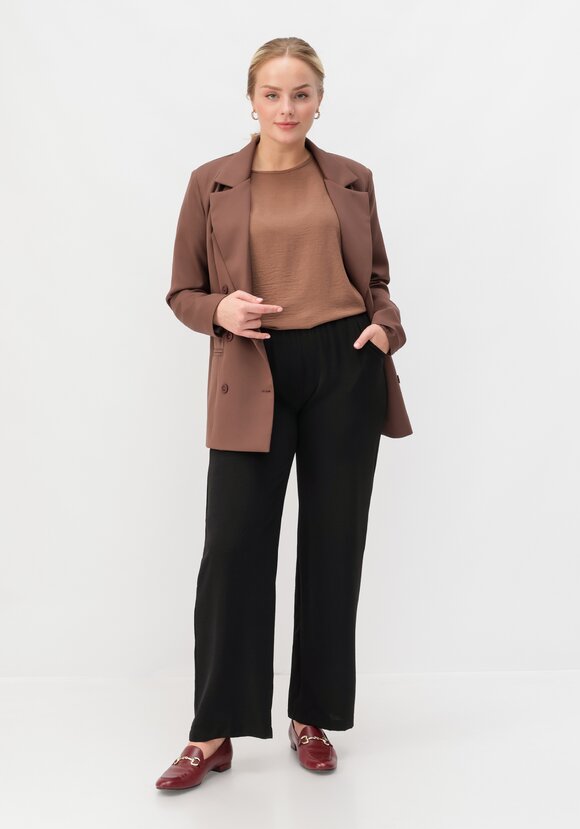 Брюки палаццо на резинке шир.  580, рис. 2