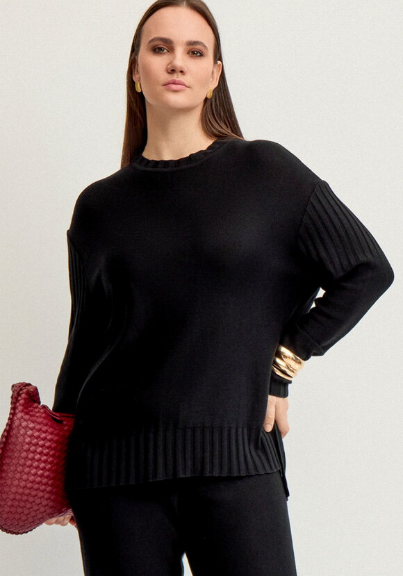 Джемпер женский со структурными полосами шир.  580, рис. 6