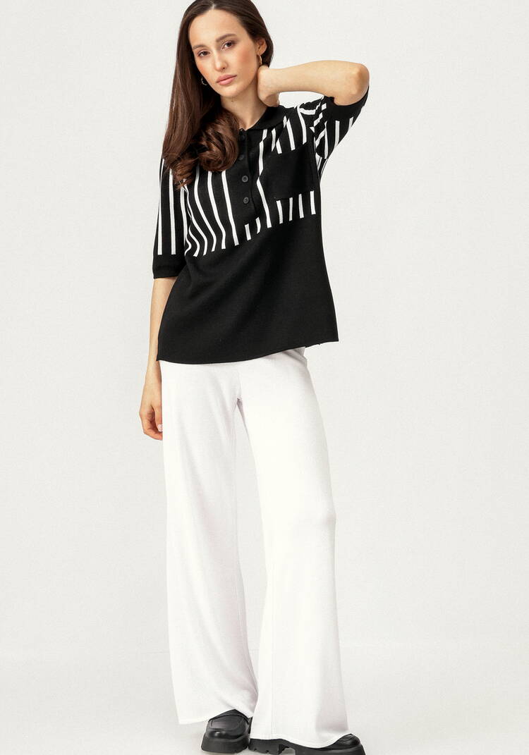 Джемпер-поло с вертикальной полосой шир.  750, рис. 25