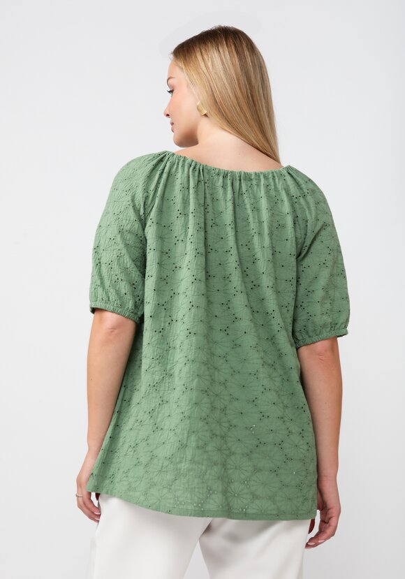 Блуза из шитья свободного кроя шир.  580, рис. 3