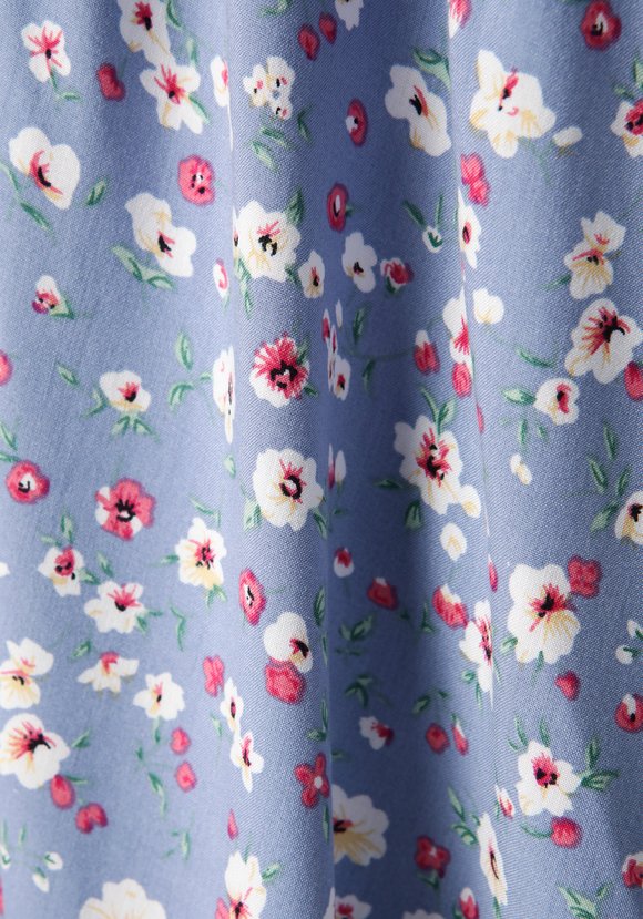 Блуза асимметричная с принтом цветы шир.  580, рис. 10