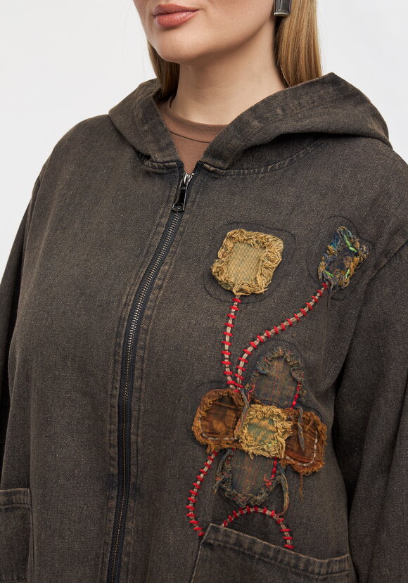 Джинсовая куртка Дыхание леса шир.  580, рис. 14