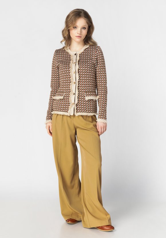 Пиджак женский с отделкой из бахромы шир.  580, рис. 9