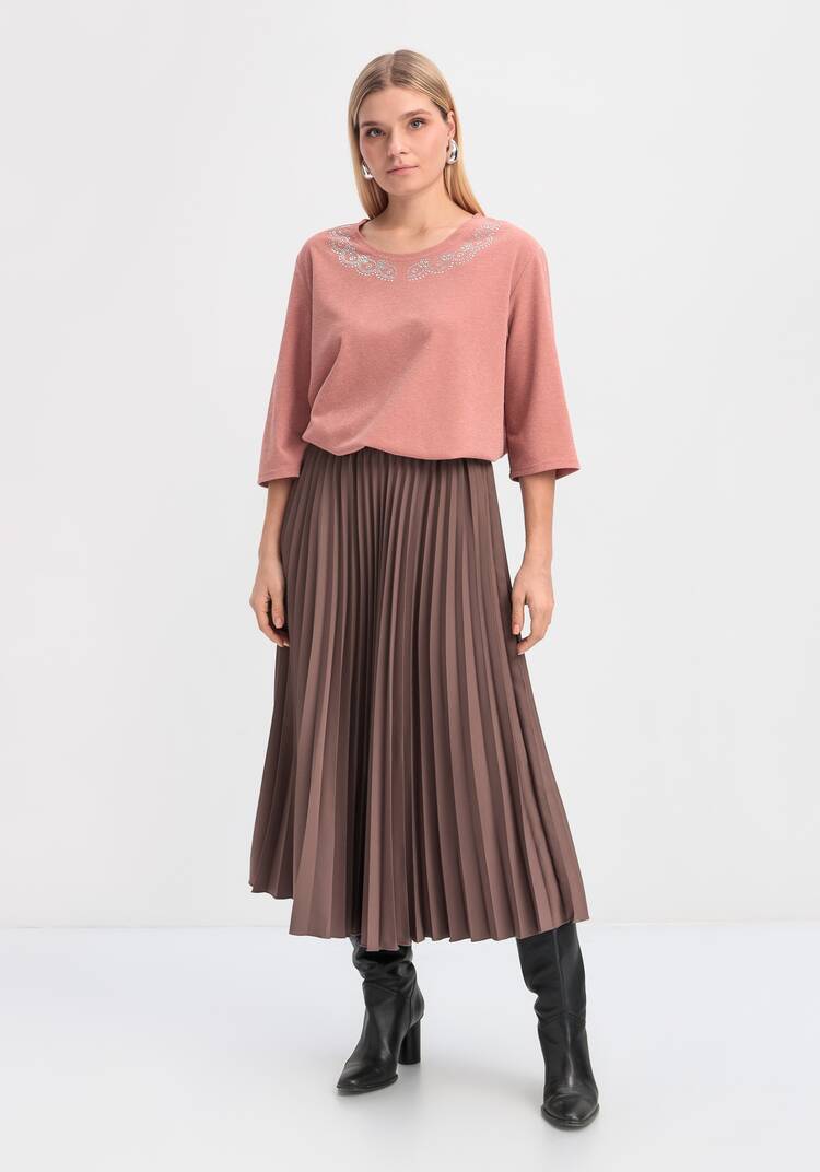 Туника с люрексом и декором из страз шир.  750, рис. 32