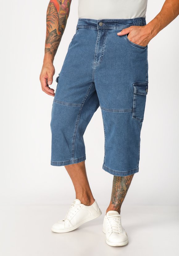 Капри карго из денима Гуарин шир.  580, рис. 1