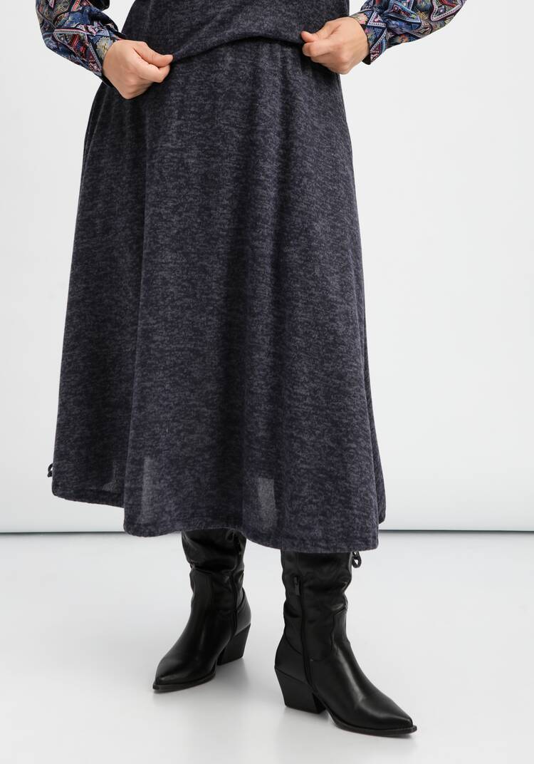 Юбка А-силуэта с кулиской по низу шир.  750, рис. 18