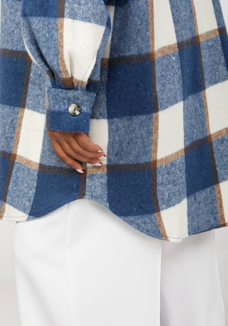 Рубашка удлиненная в клетку Венди шир.  750, рис. 5