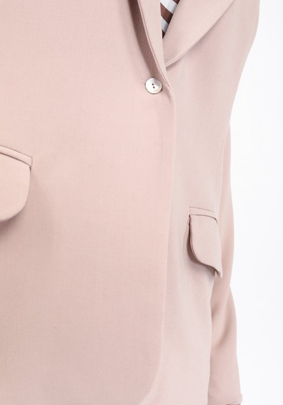 Жакет однотонный на пуговицах с карманами шир.  580, рис. 3