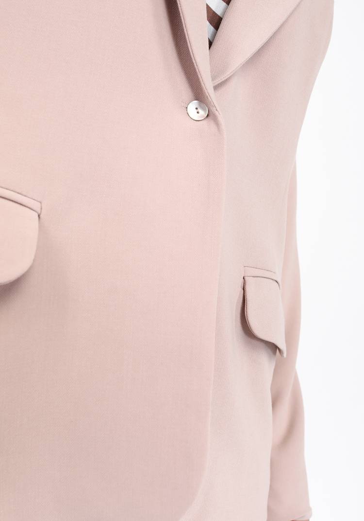 Жакет однотонный на пуговицах с карманами шир.  750, рис. 3