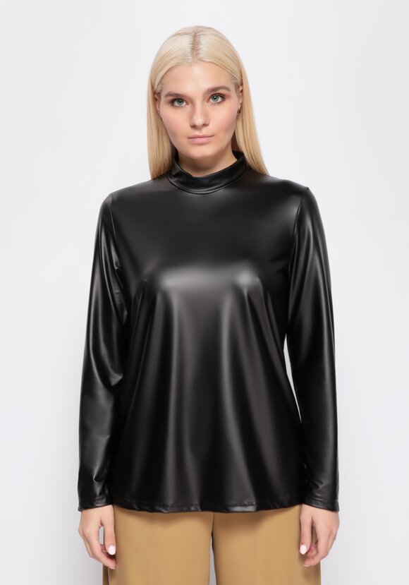 Водолазка из экокожи шир.  580, рис. 4