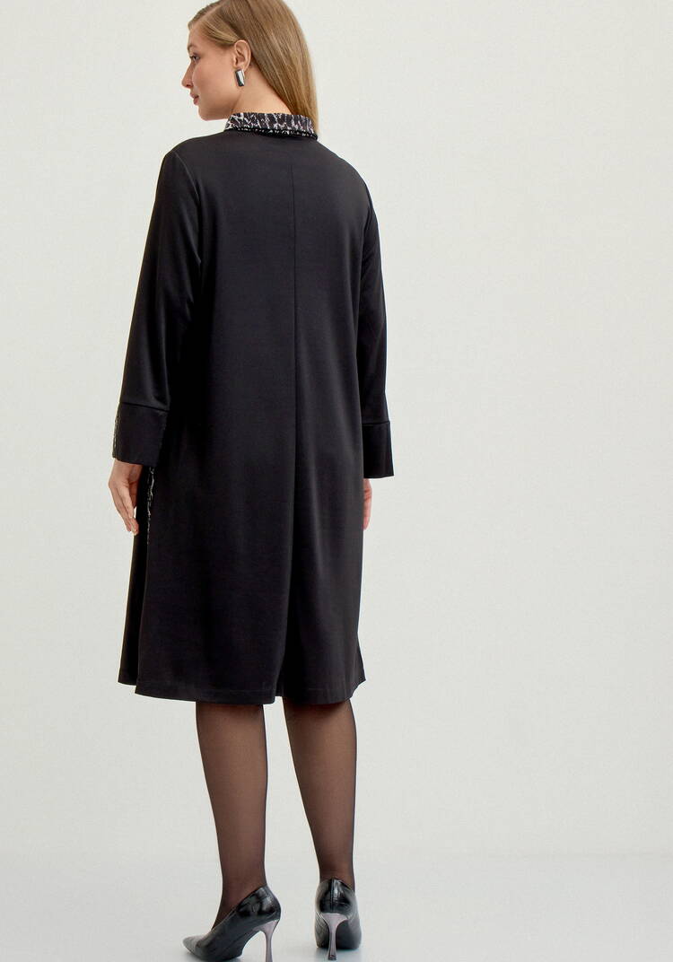 Платье с анималистичными вставками шир.  750, рис. 11