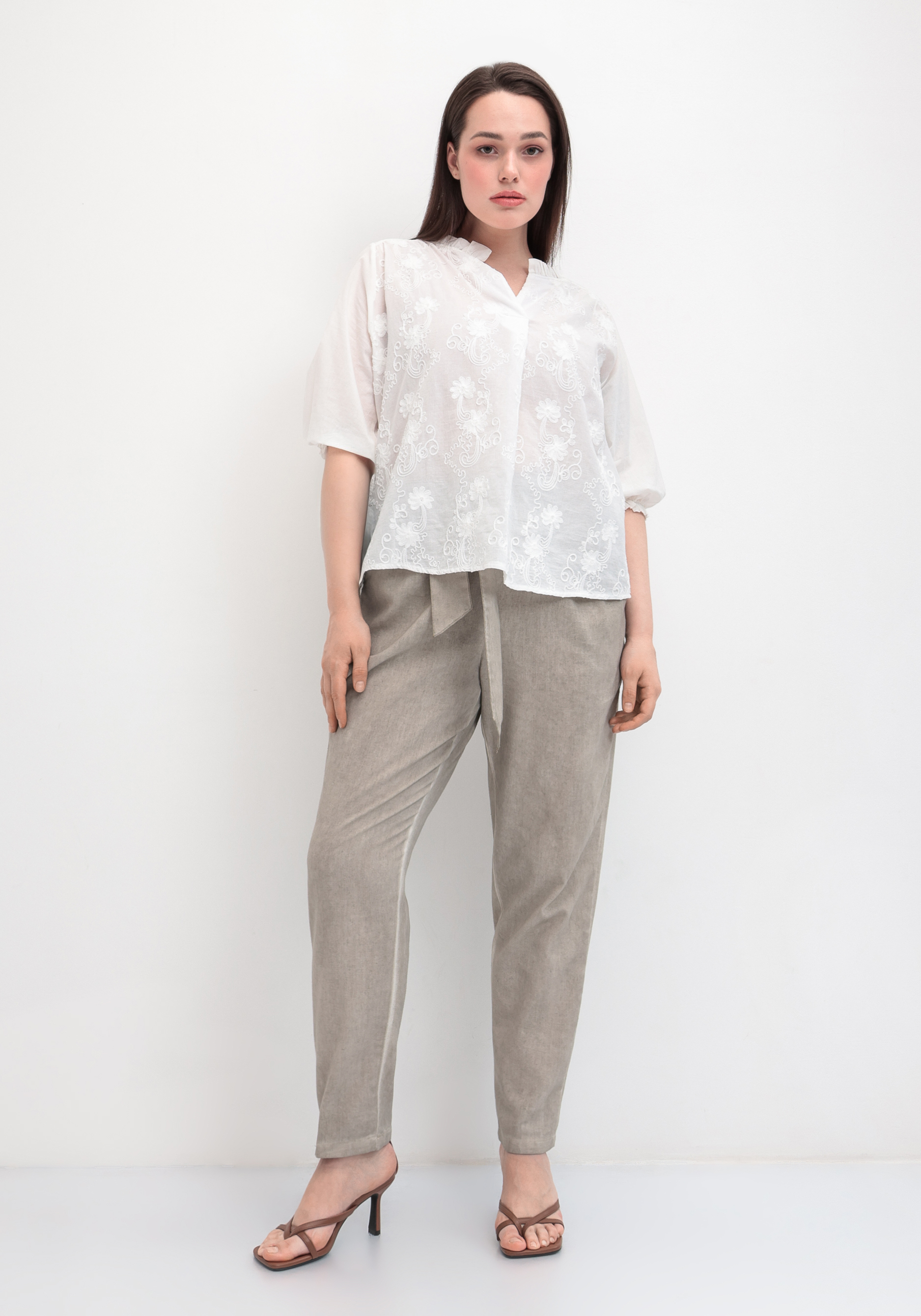 Брюки-бананы с завязками