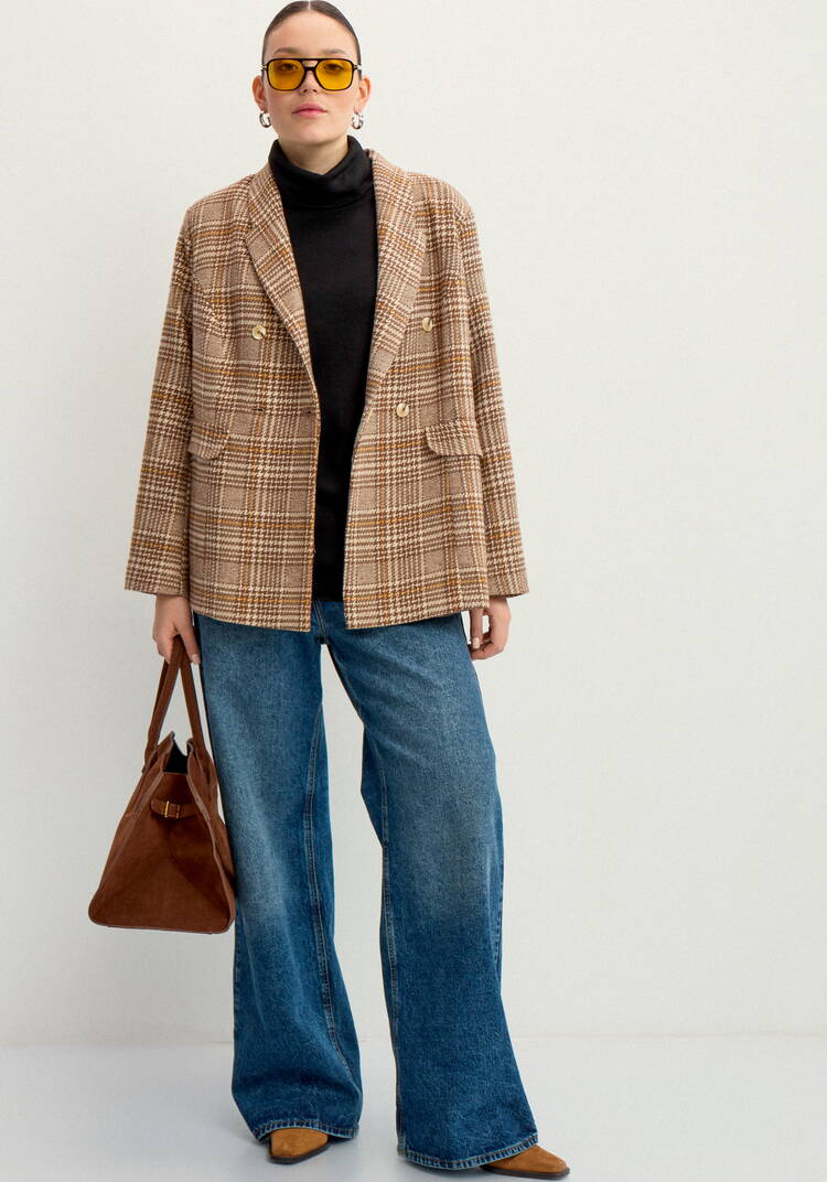 Удлиненная туника с воротником хомут шир.  750, рис. 7