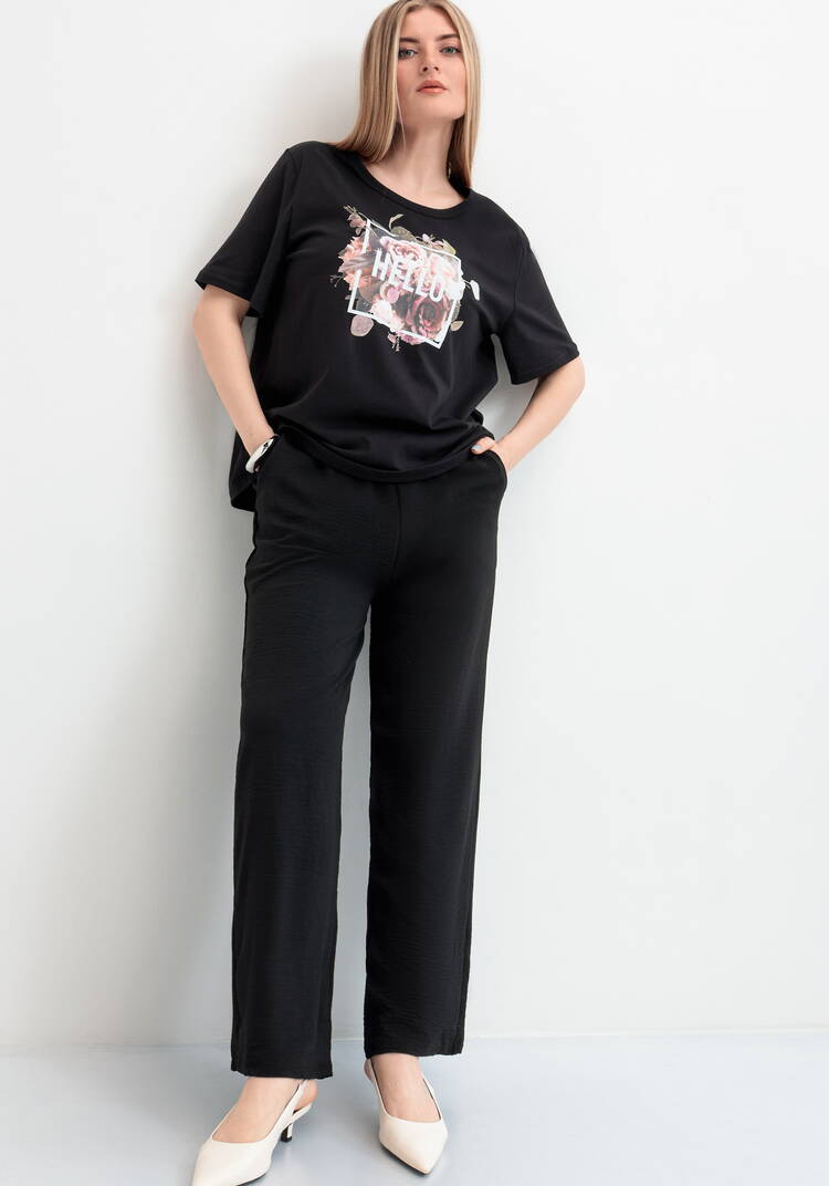 Брюки палаццо свободного силуэта шир.  750, рис. 12