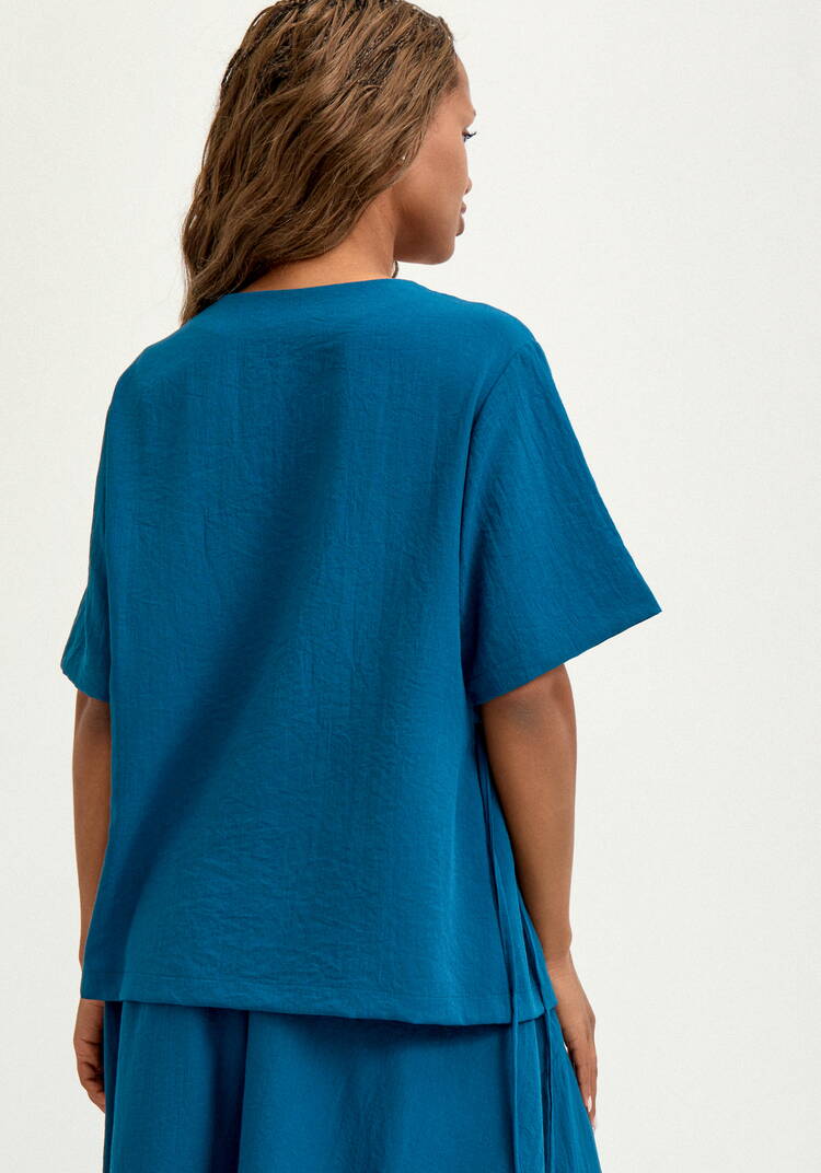 Блуза  свободного кроя шир.  750, рис. 11