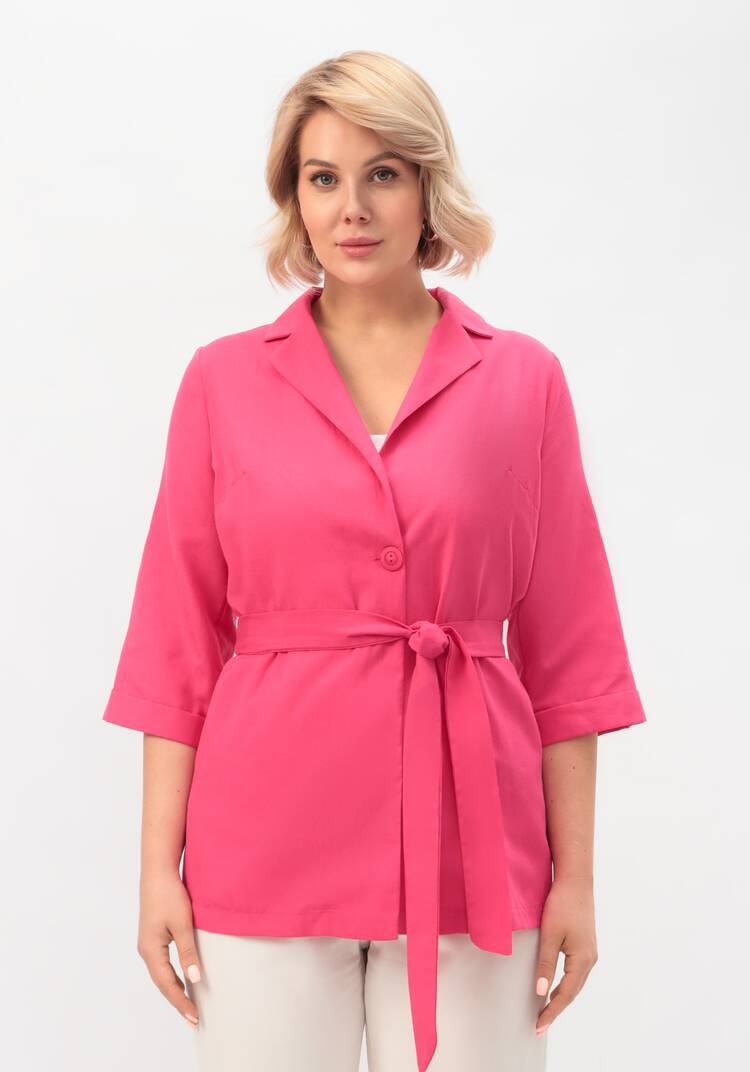 Пиджак с поясом из льна и хлопка шир.  750, рис. 38