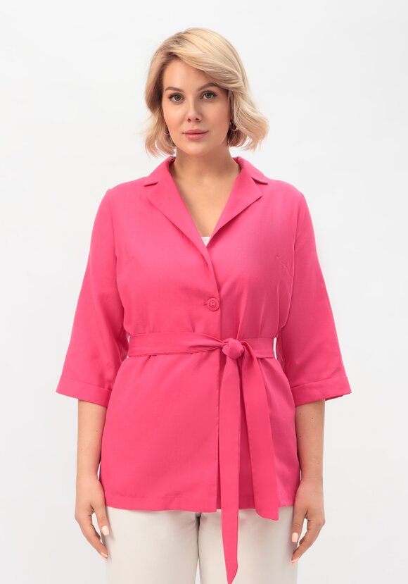 Пиджак с поясом из льна и хлопка шир.  580, рис. 38