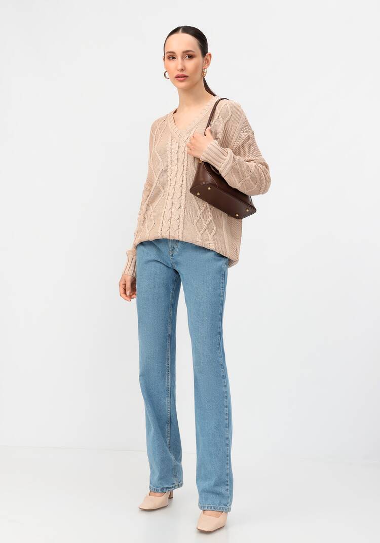 Джемпер с V образным вырезом без метанити шир.  750, рис. 9