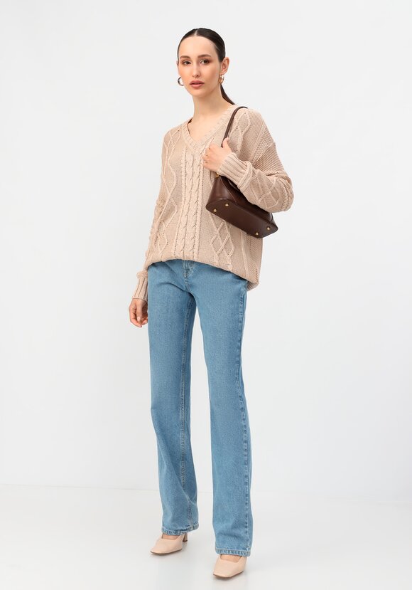 Джемпер с V образным вырезом без метанити шир.  580, рис. 9