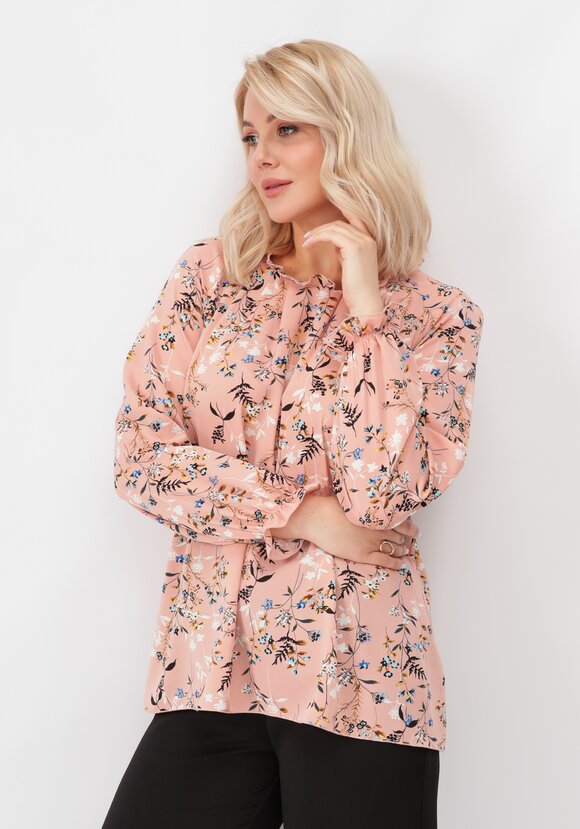 Блуза с цветочным принтом свободного кроя шир.  580, рис. 24